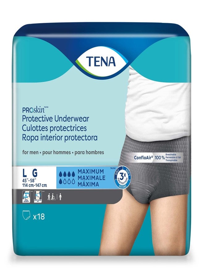 TENA ProSkin Protective Disposable Underwear Male Pull On with Tear Away Seams Large, Maximum, 18 Ct - Image 3